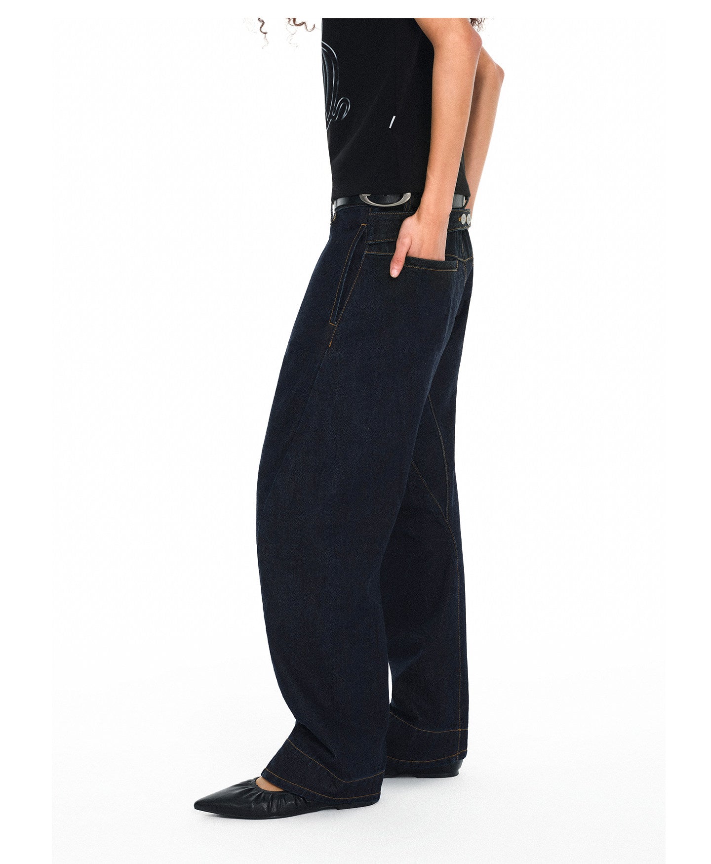 Casual Denim Pants with Five-Button Fly