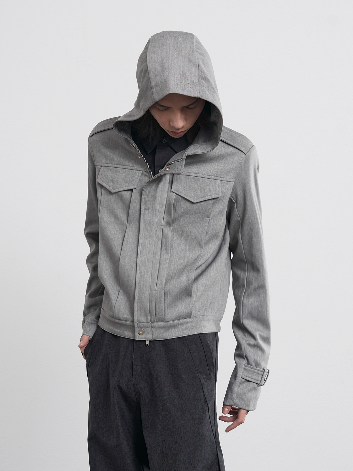 Casual jacket with hood