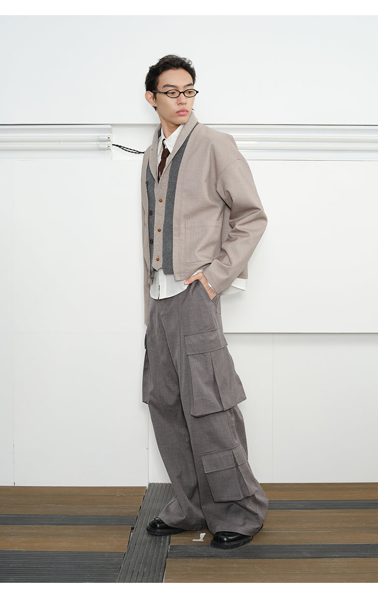 Wide leg cargo pants