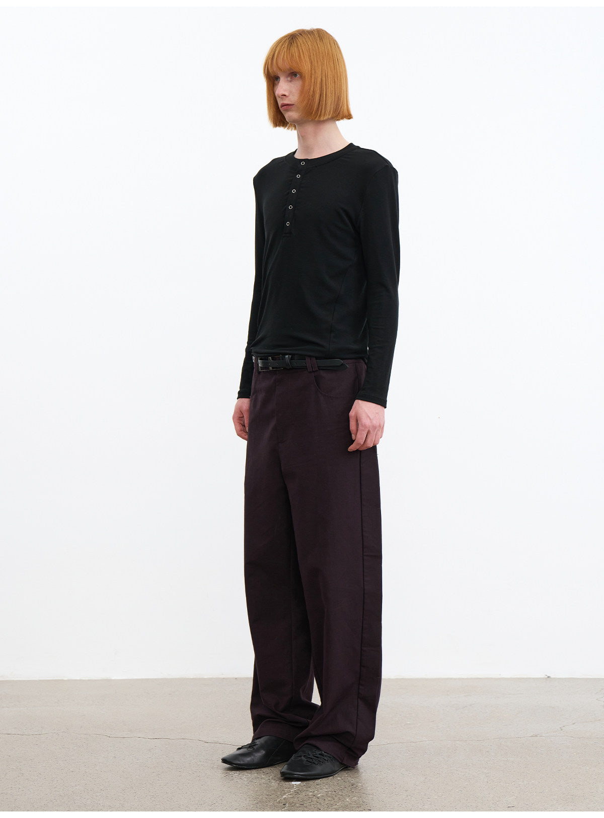 Casual Pants with Side Ribbing