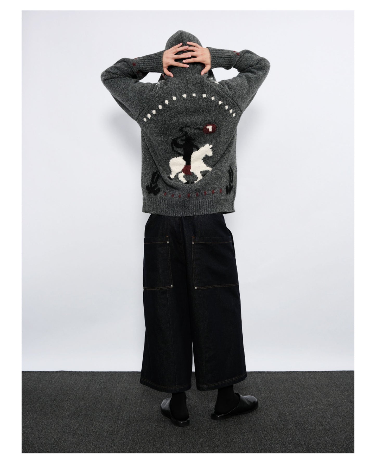 Double-Zipper Hooded Cardigan