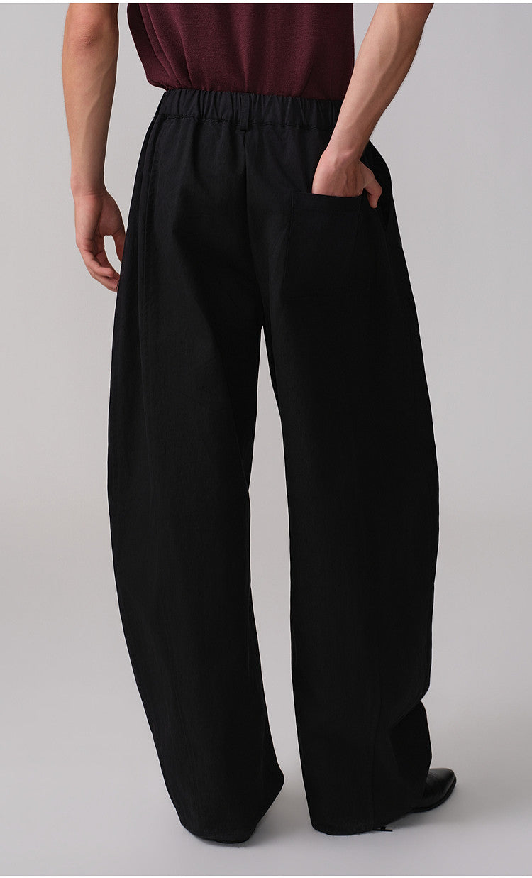 Simitara Pleated Elastic-Waist Casual Work Pants