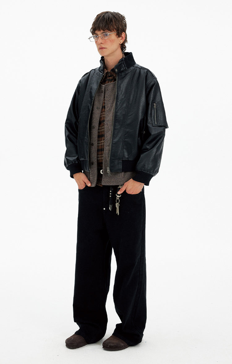 PU Leather Motorcycle Jacket