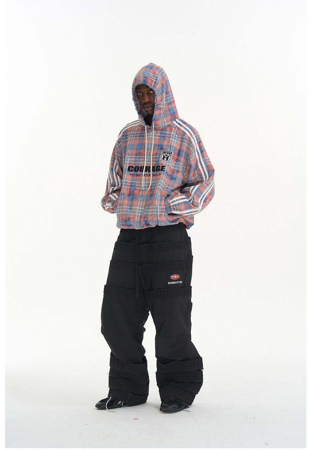 Checkered Pullover Sweatshirt