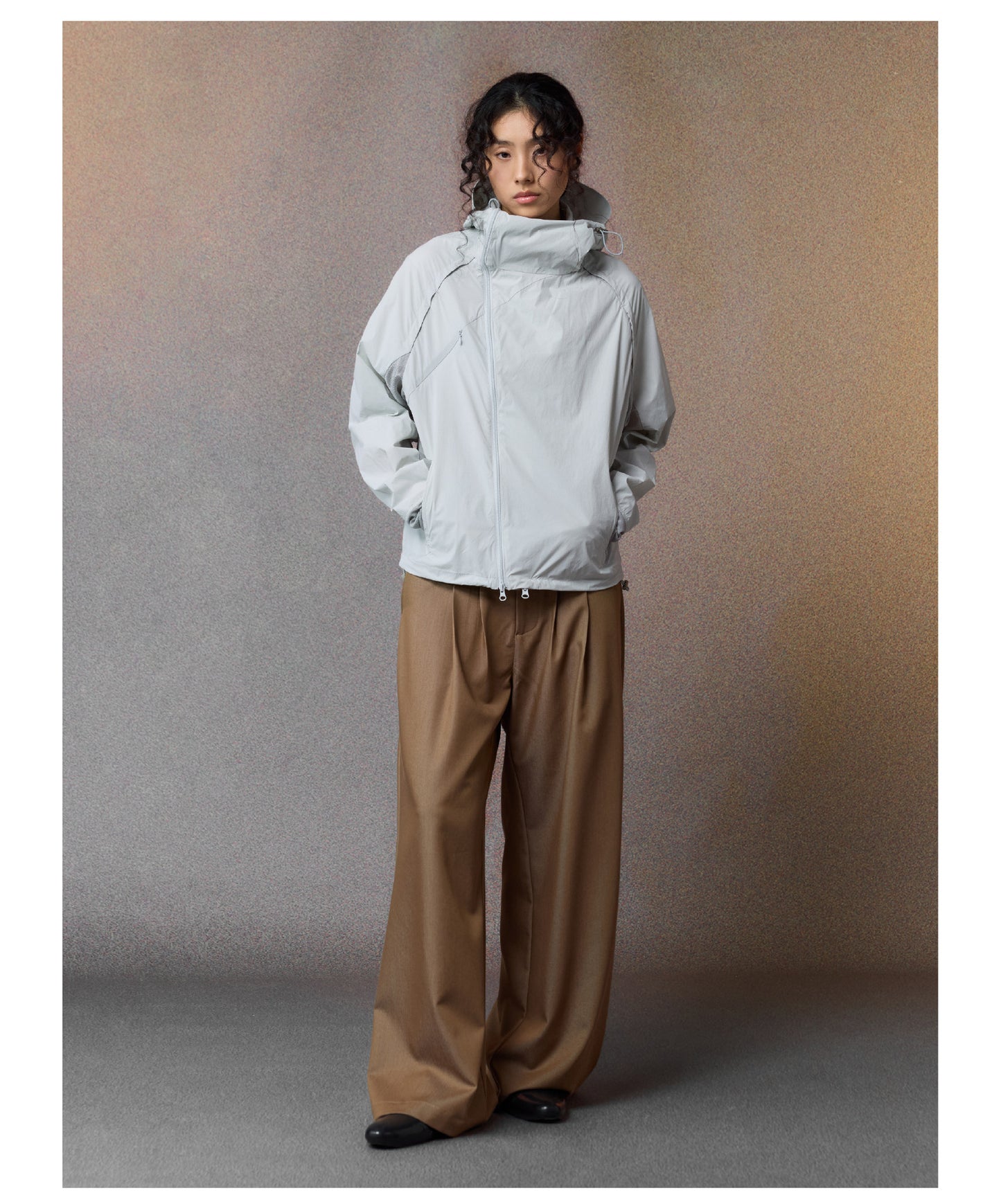 Draped Straight-Leg Pants