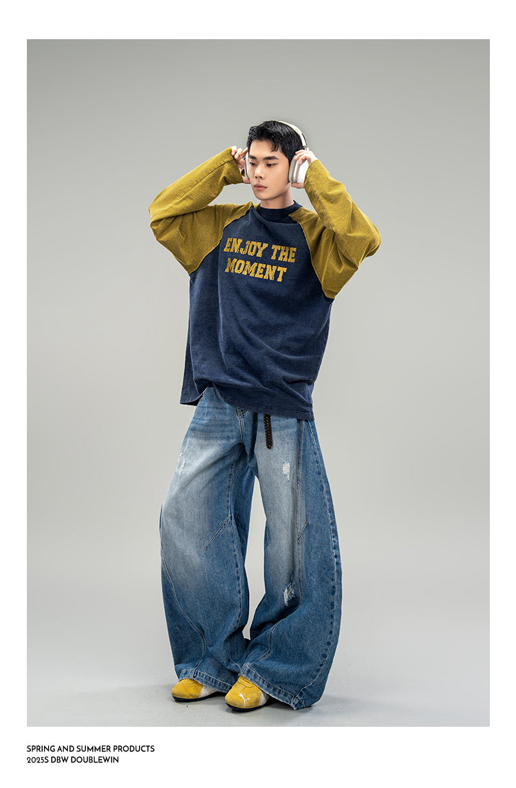 Distressed Raglan T-Shirt