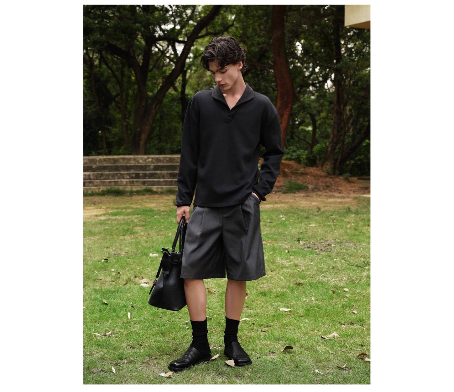 Seagull Collar Polo Shirt