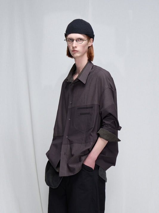 Loose-fitting Patchwork Shirt