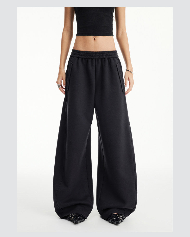Clean-Fit Sweatpants with Elastic Waistband