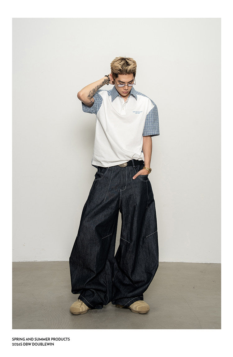 Drop-Shoulder Polo Shirt