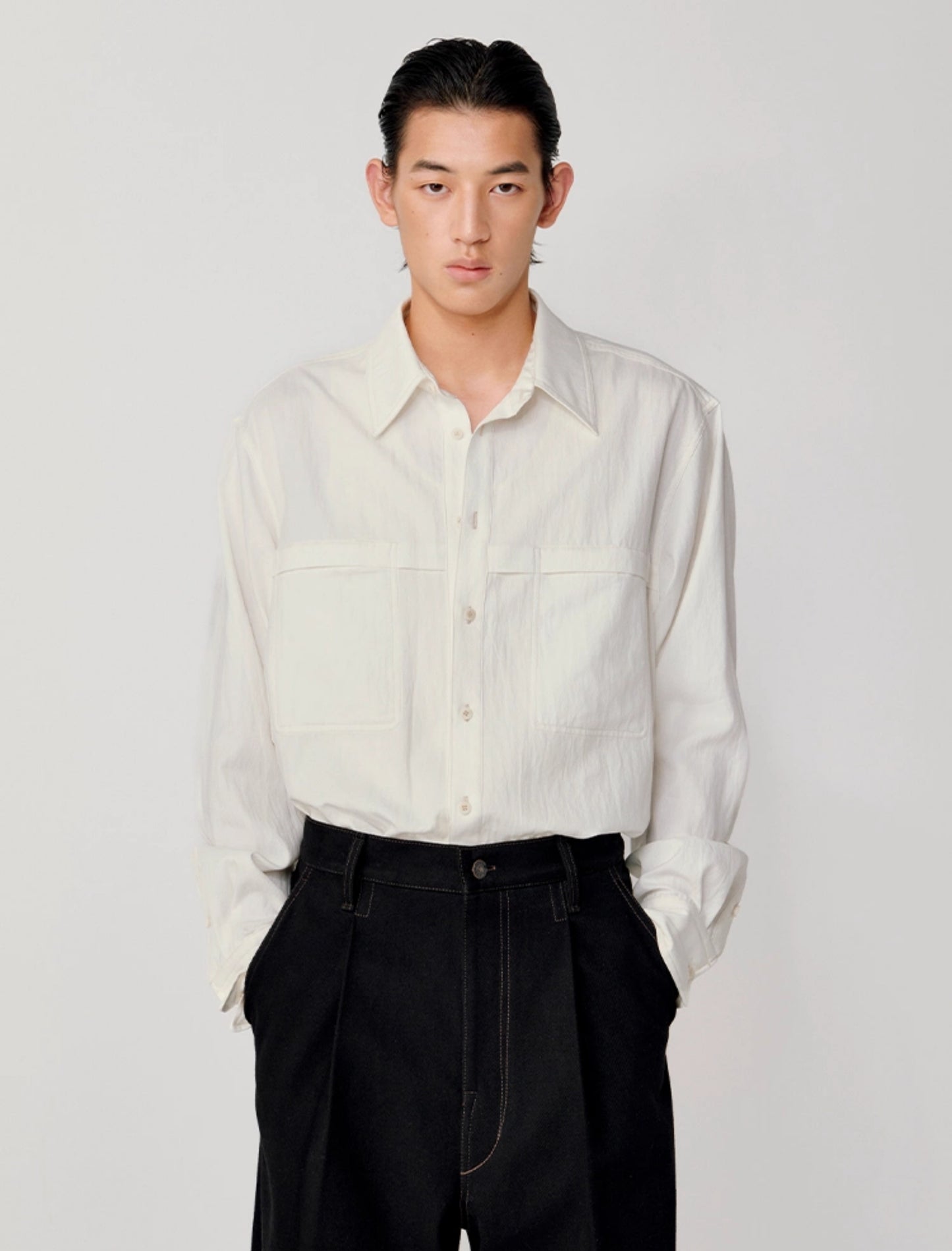 Shirt with patch pockets