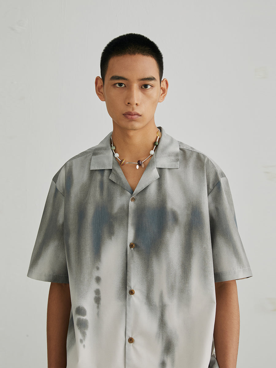 Gradient color digitally printed shirt