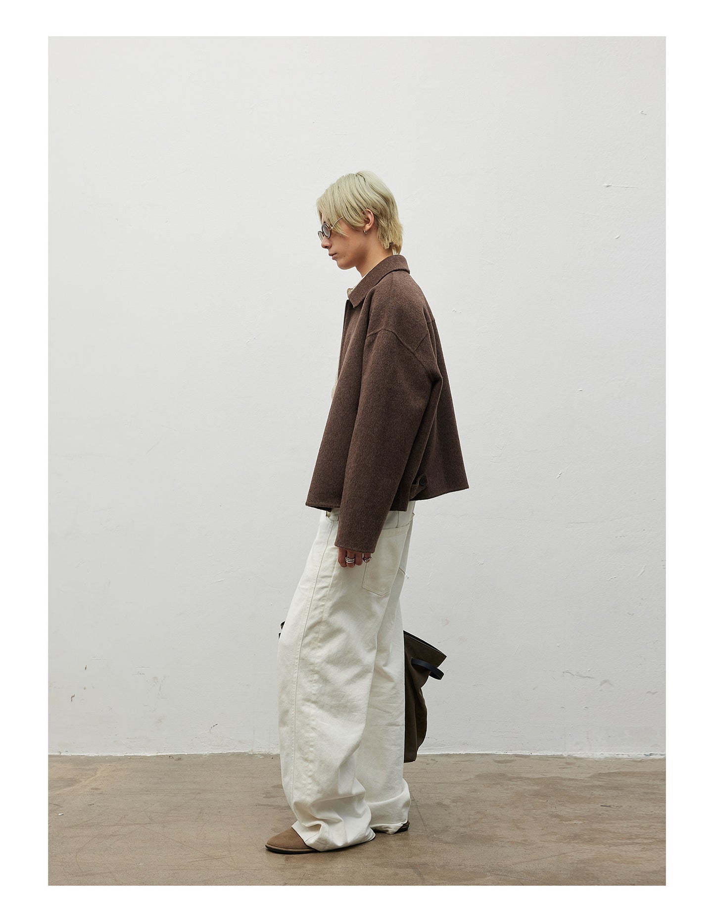 Zip-Up Wool Blend Jacket