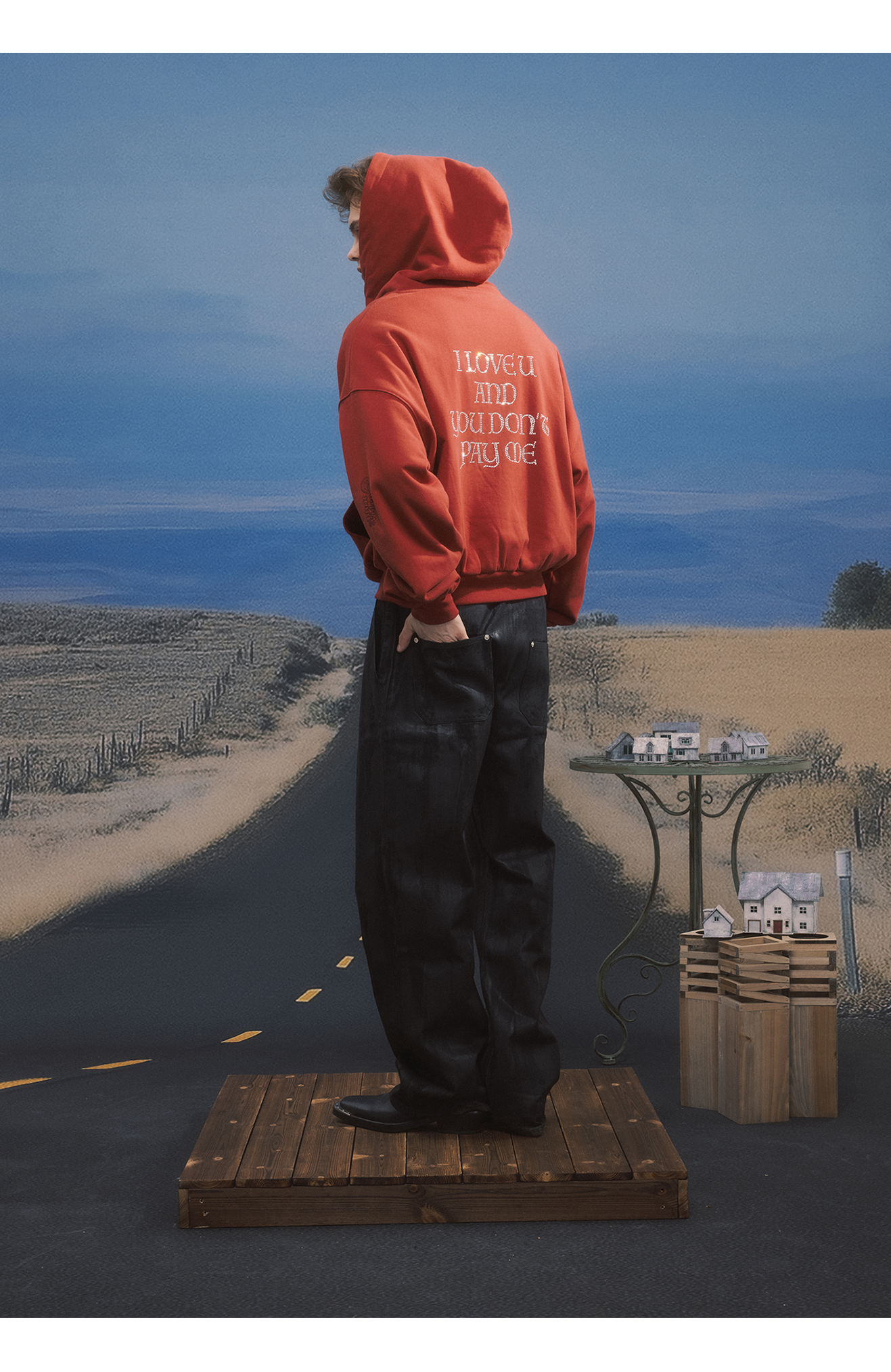 Sweatshirt with a Wide Zipper