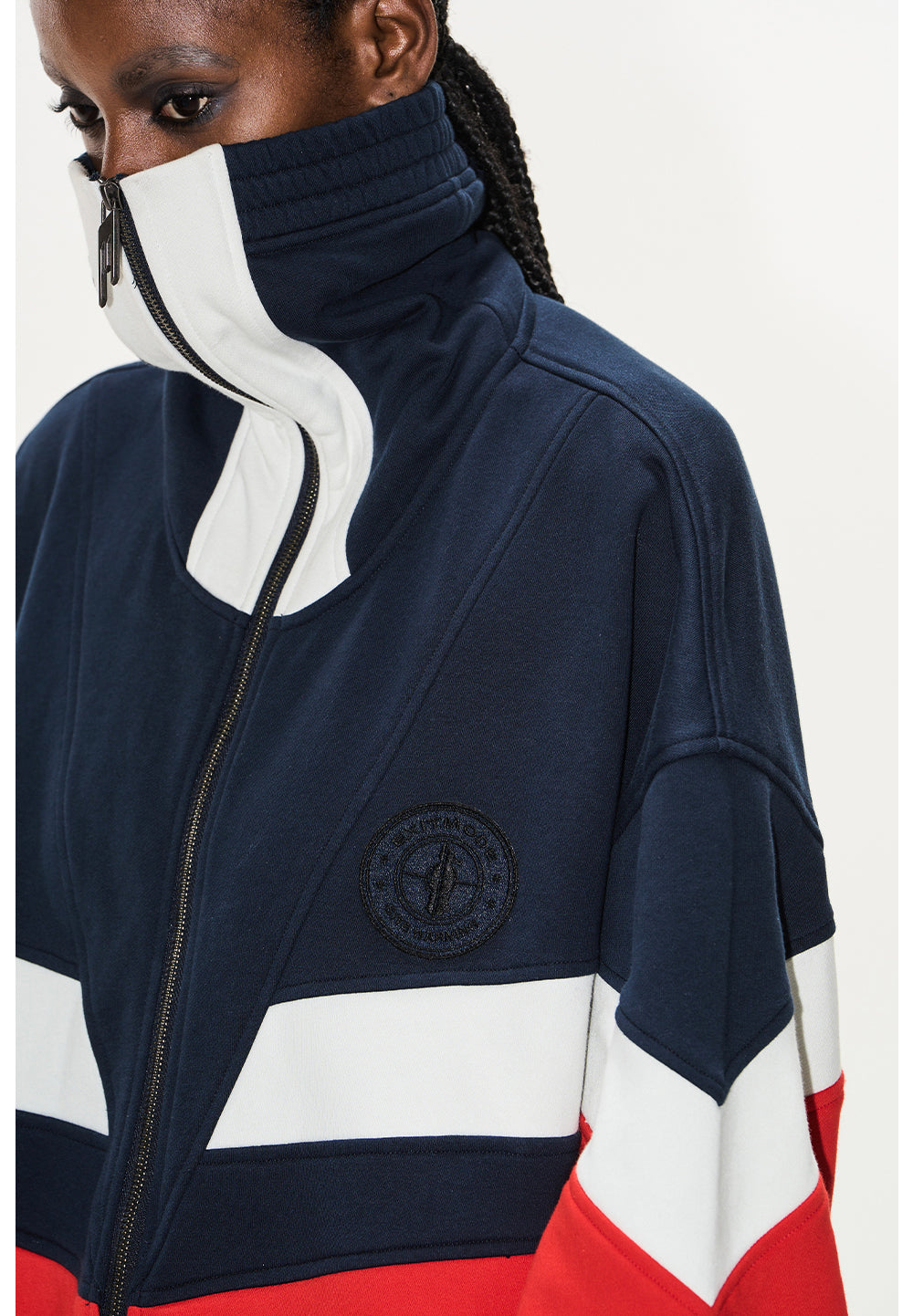 Turtleneck Loose Sweat Jacket