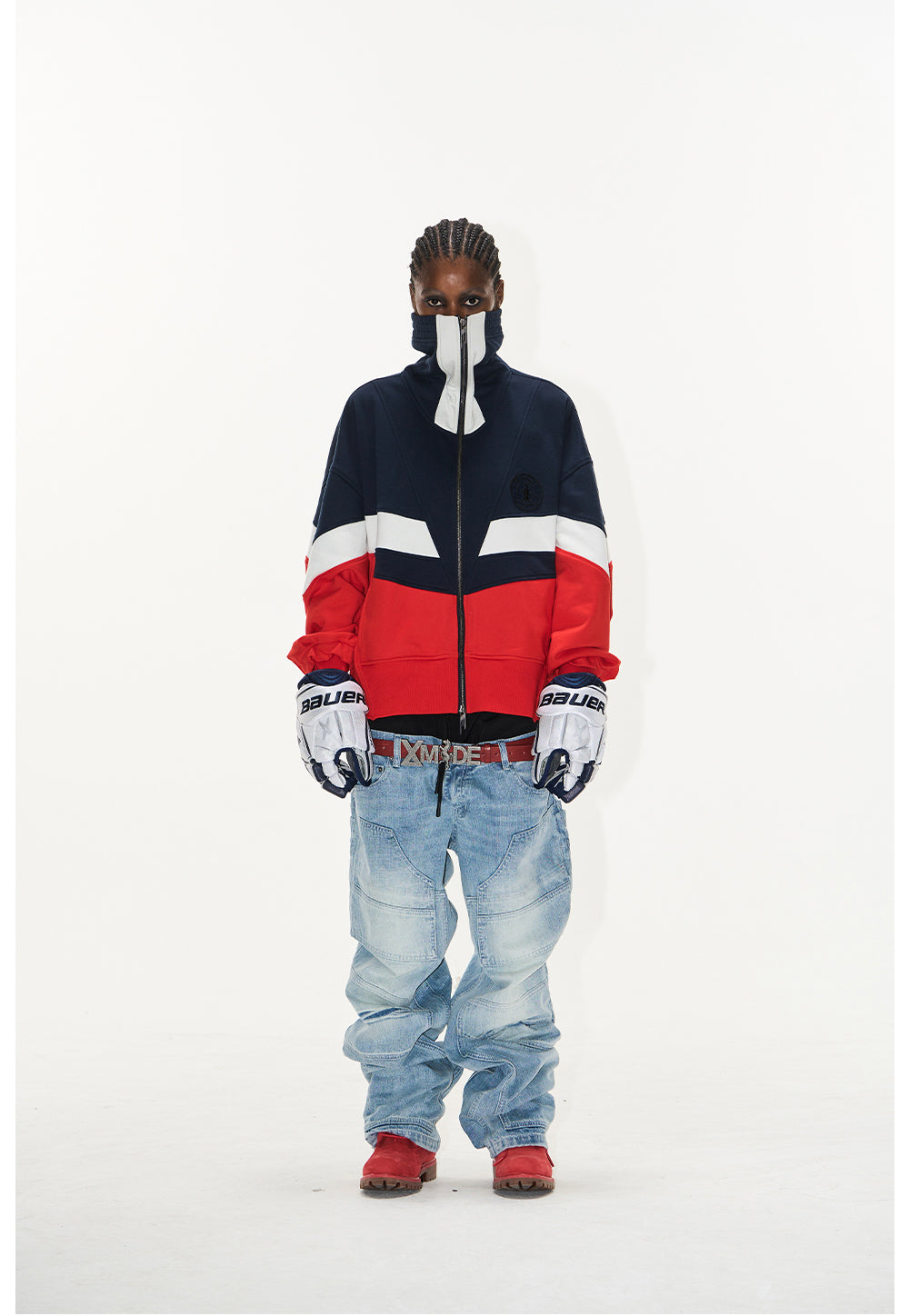 Turtleneck Loose Sweat Jacket