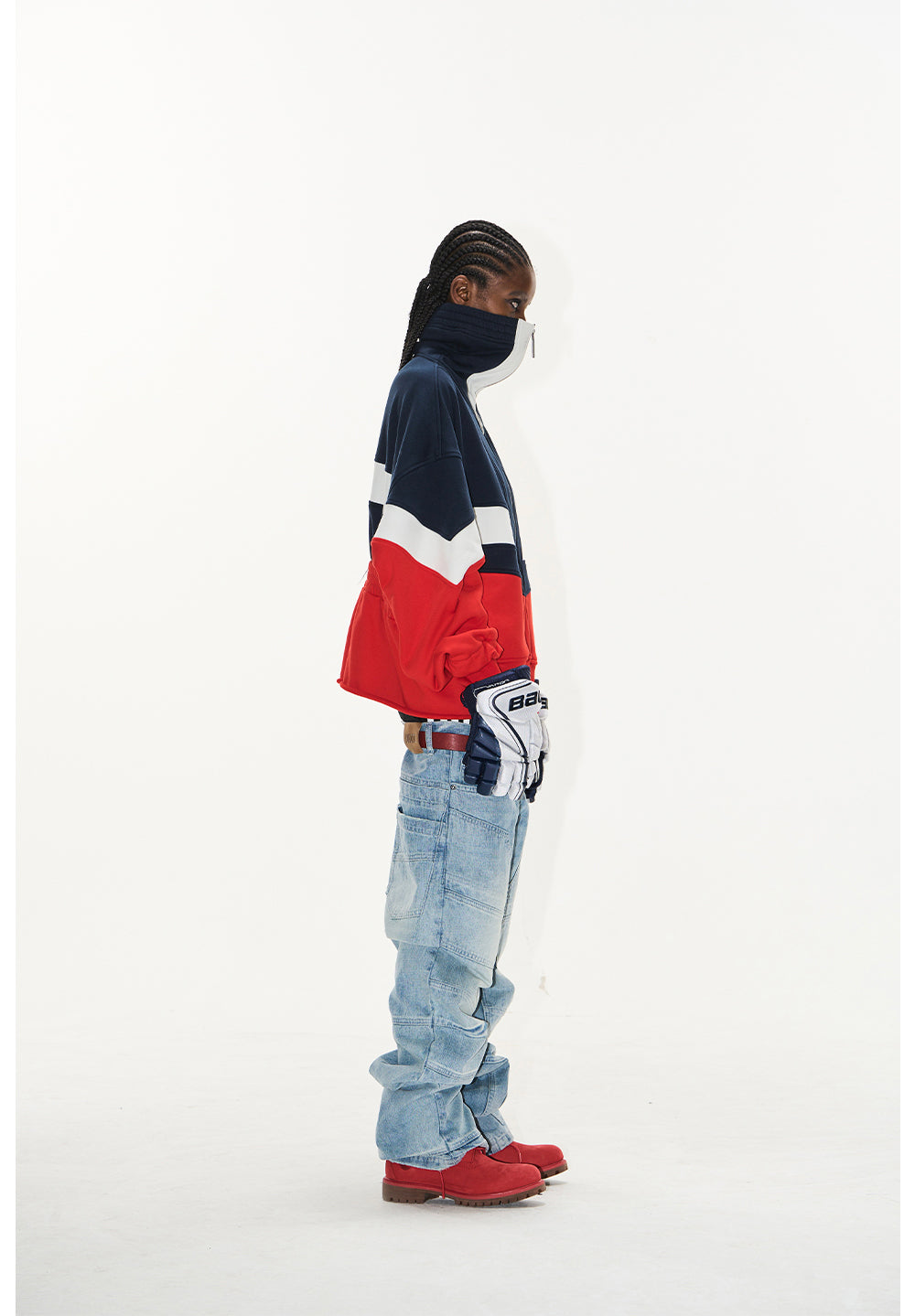 Turtleneck Loose Sweat Jacket