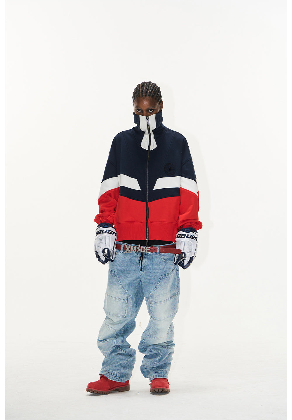 Turtleneck Loose Sweat Jacket