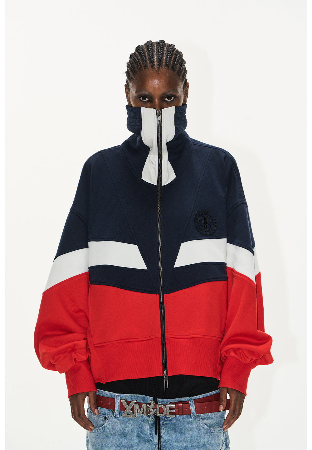 Turtleneck Loose Sweat Jacket