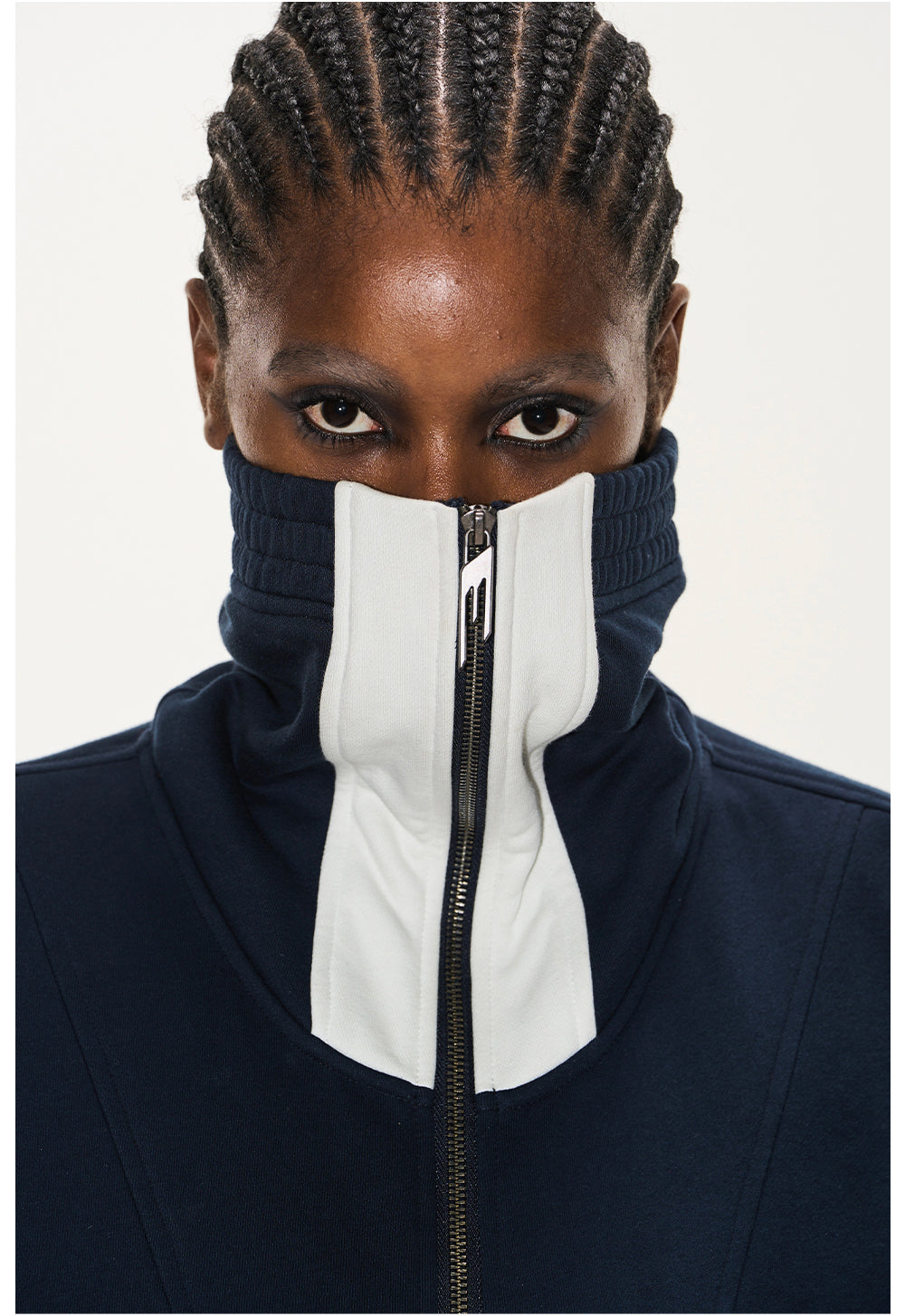 Turtleneck Loose Sweat Jacket