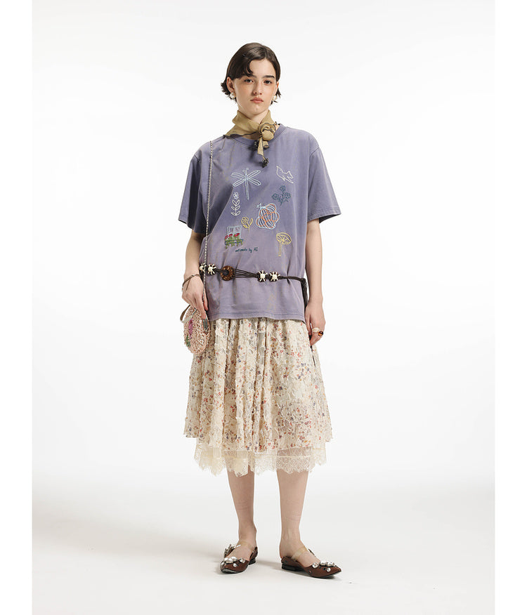 Gradation Washed T-Shirt