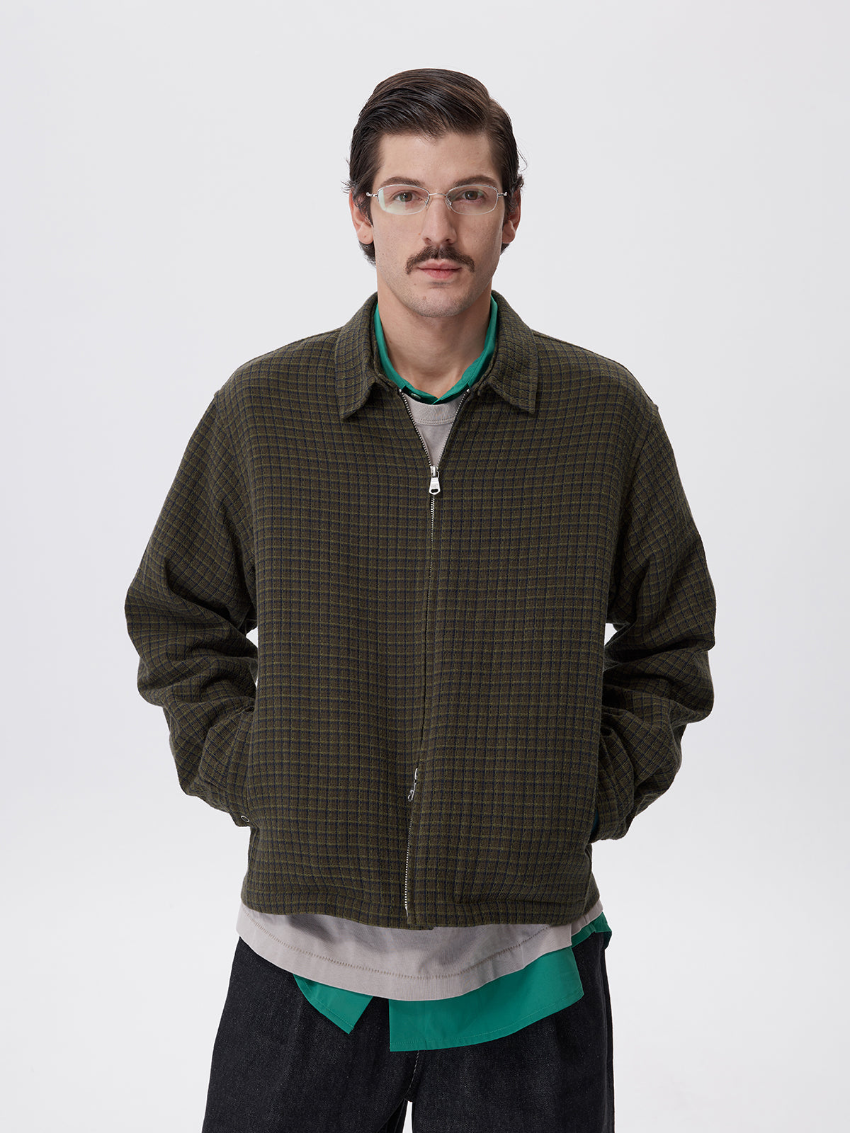 Cotton Check Pattern Jacket