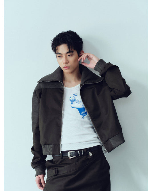 Large Lapel Zipper Jacket