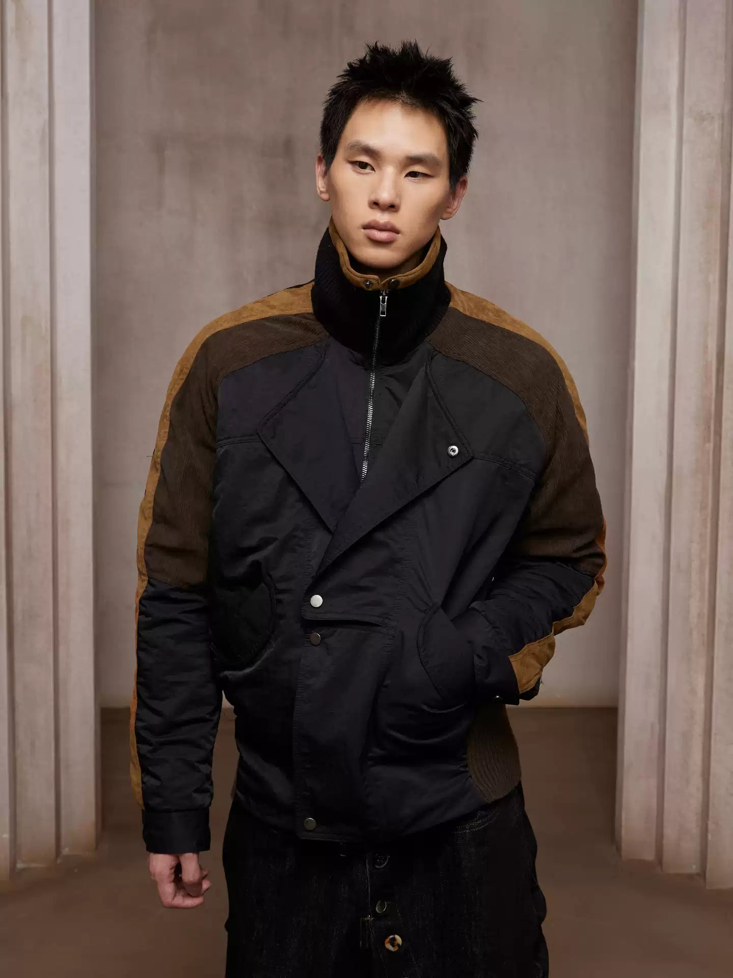 Street Style Double-Breasted Jacket