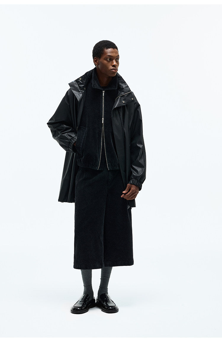 Stand Collar Mid-Length Coat