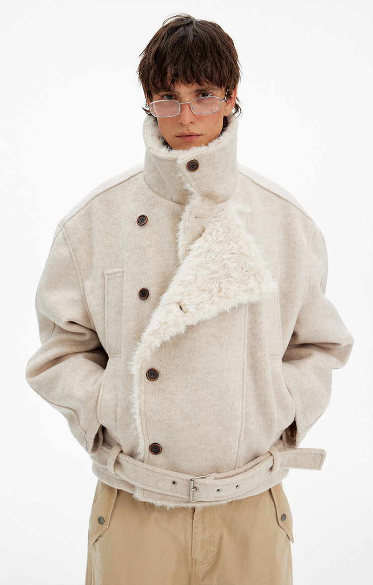 Double-breasted padded jacket