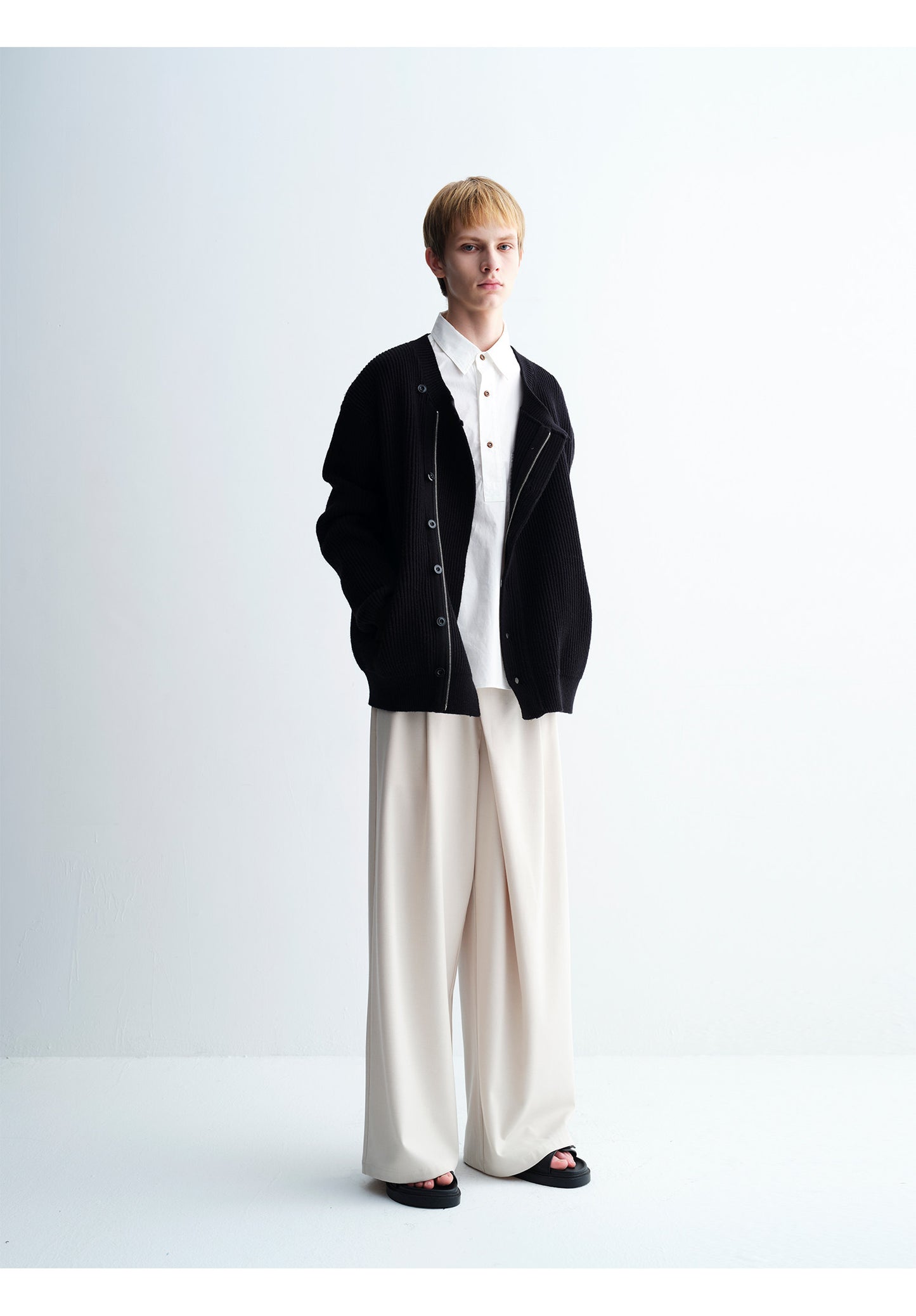 Unisex Crew Neck Cardigan