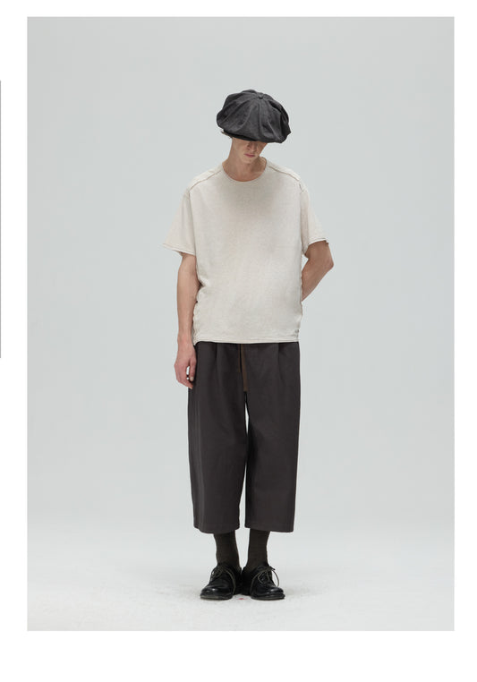 Basic T-shirt with raw edges T-shirt