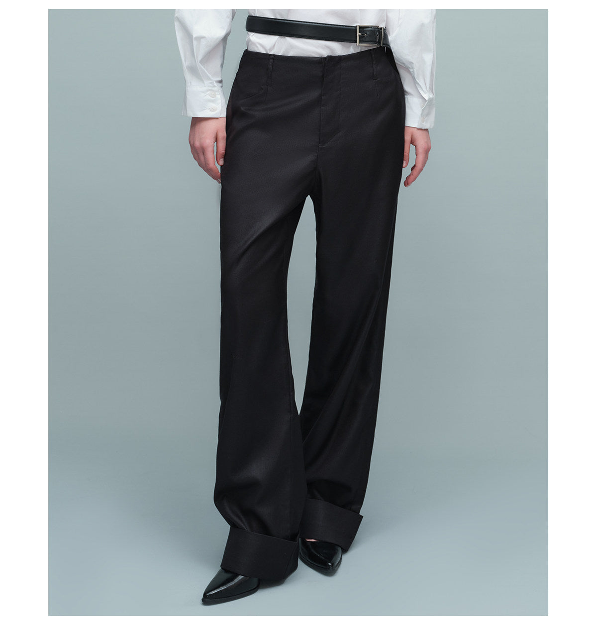 Straight-Leg, Slim-Fit Casual Pants