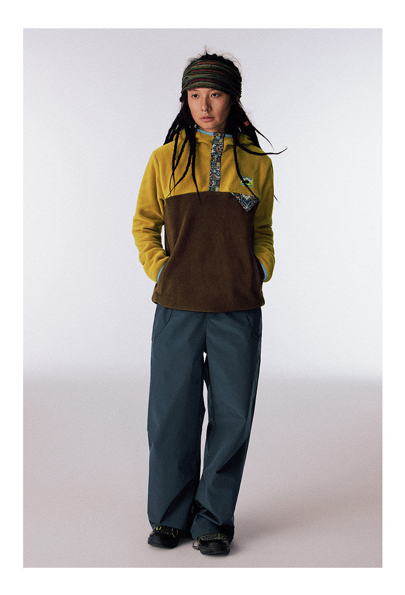 Color Block Hooded Jacket