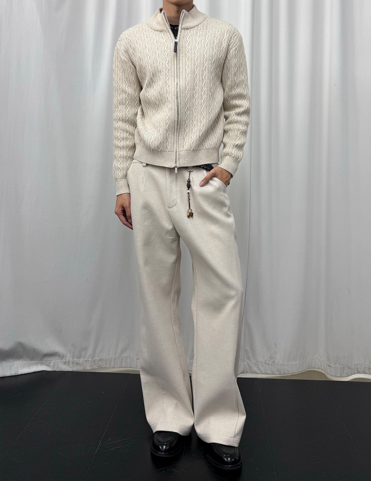 Straight-Waist Casual Pants
