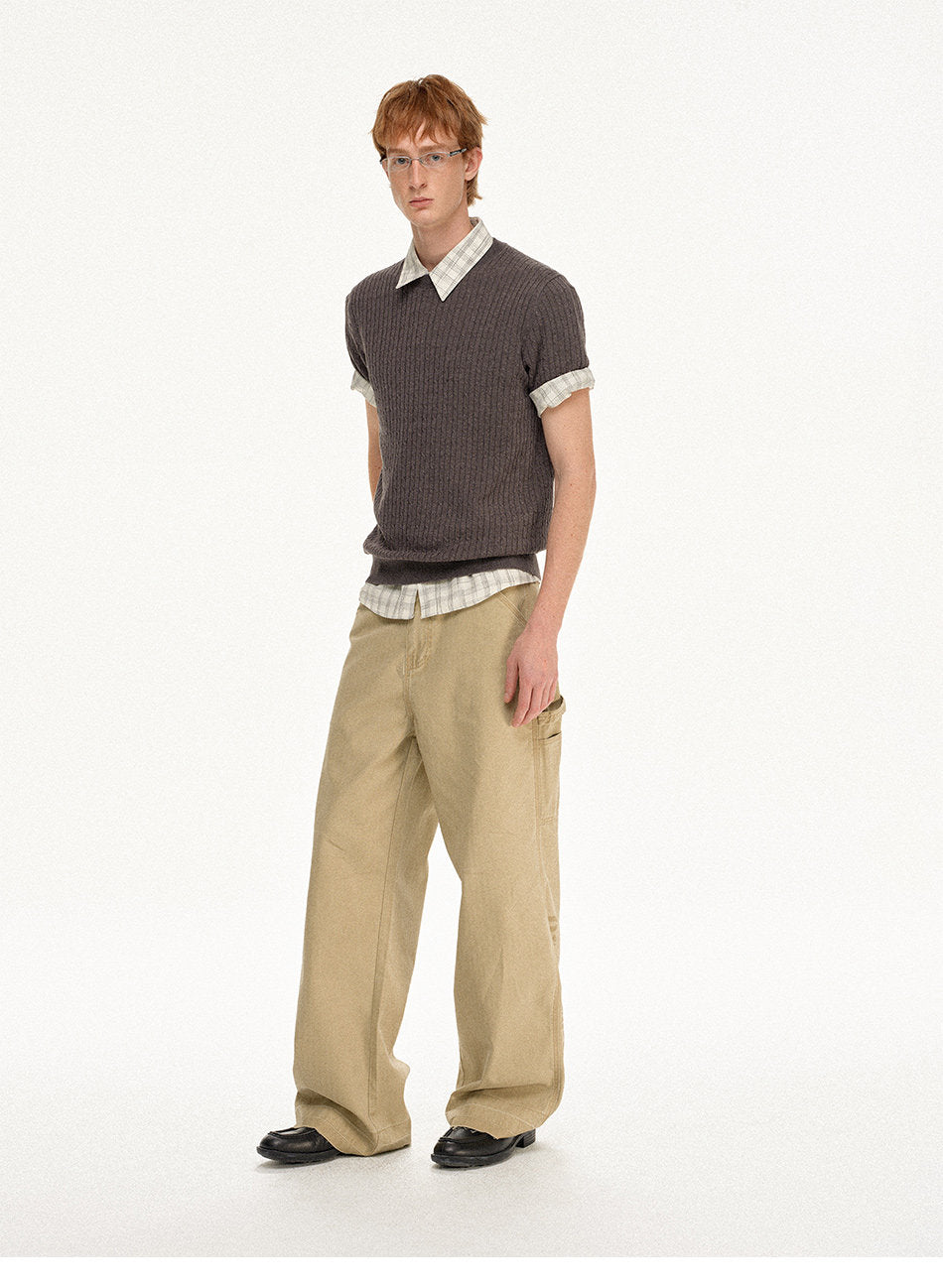 Niche Design Knit Shirt
