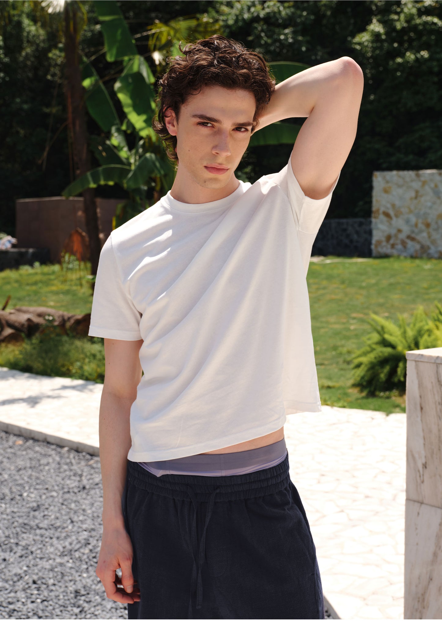 Basic Straight-Shoulder T-Shirt