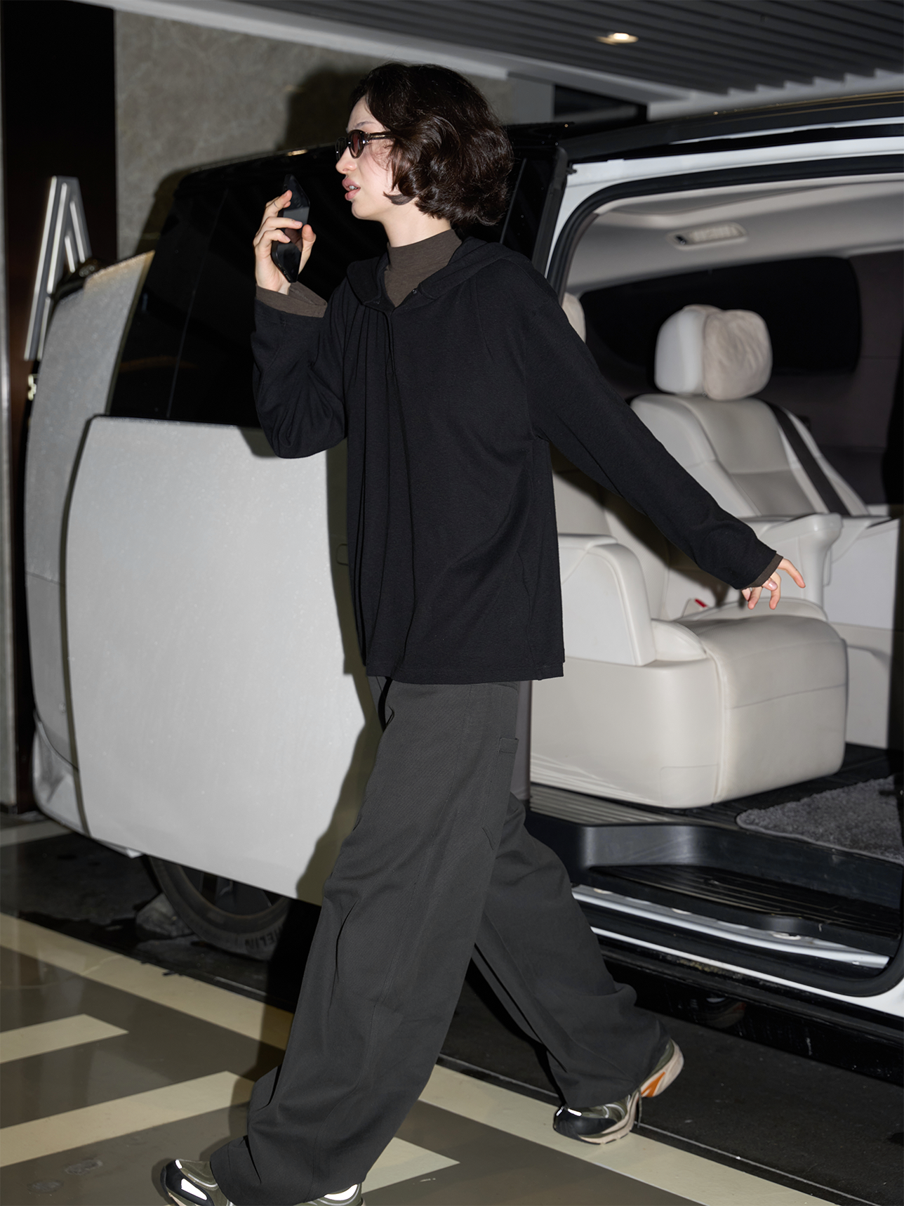 Henry Collar Hooded T-Shirt