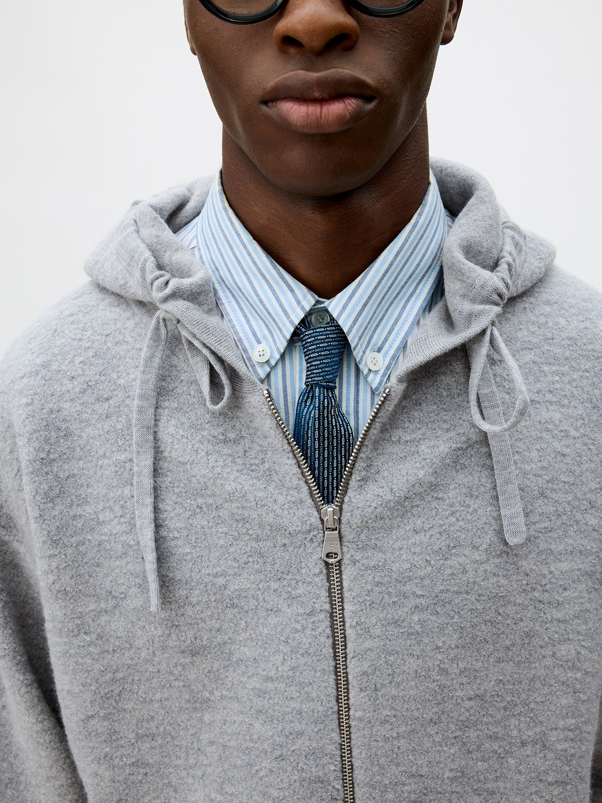 Zip-Up Hooded Cardigan