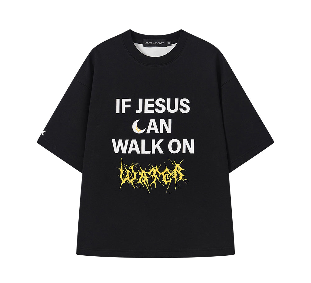 Contrast print T-shirt