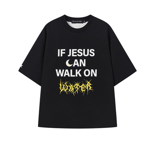 Contrast print T-shirt