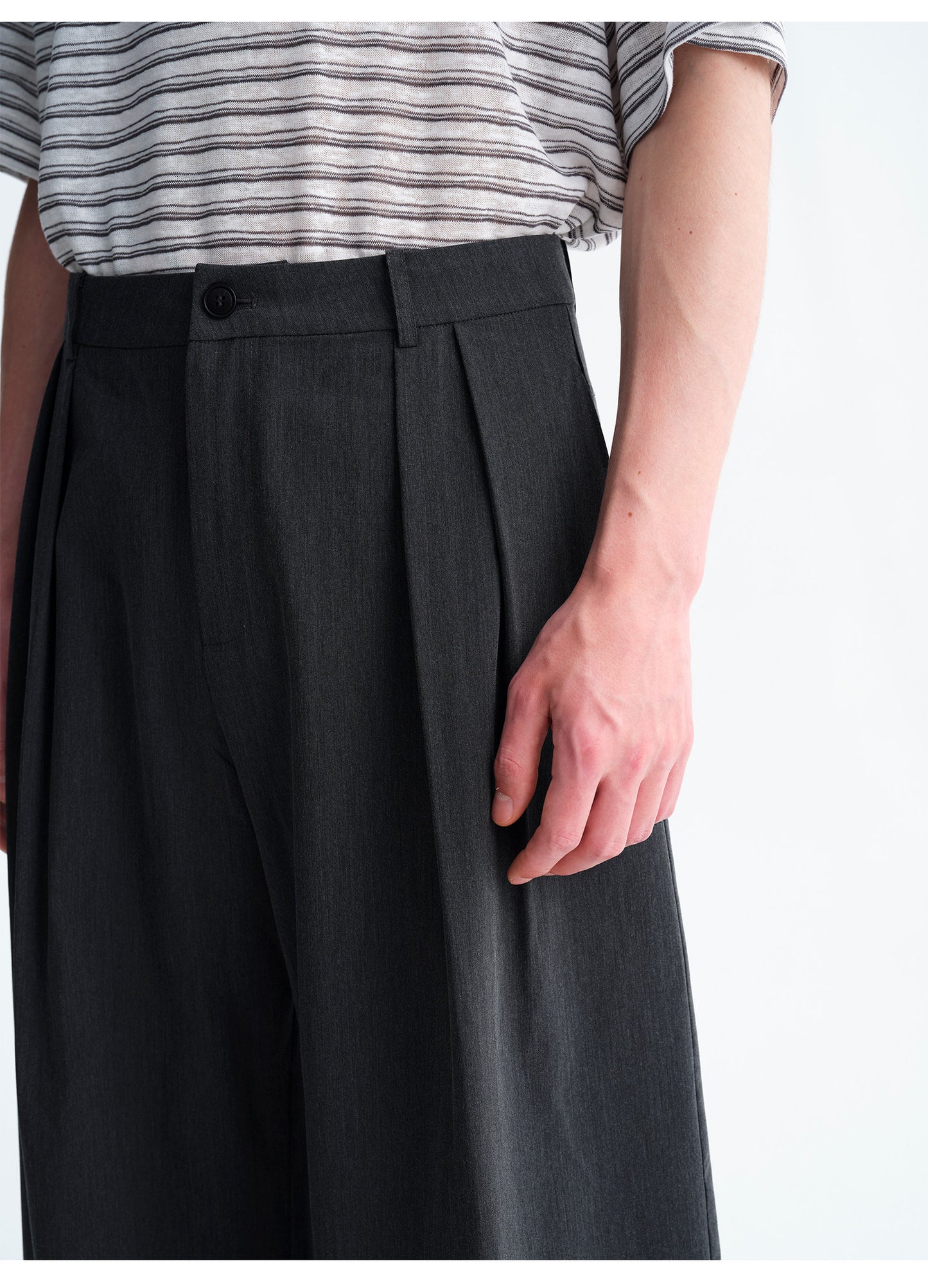 Casual Pants with Double Pleats