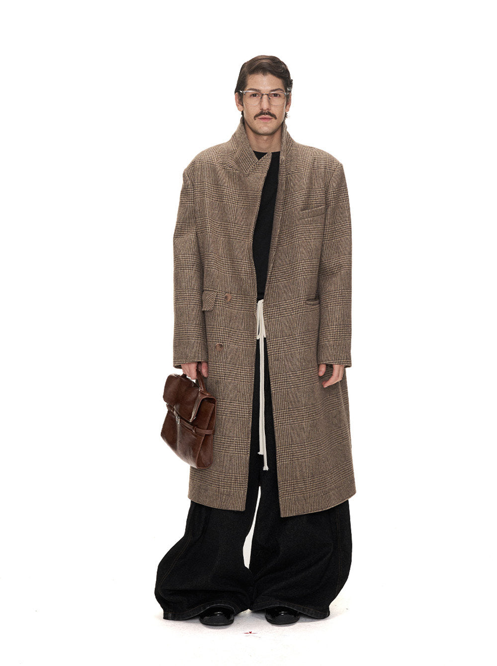 Houndstooth Long Coat