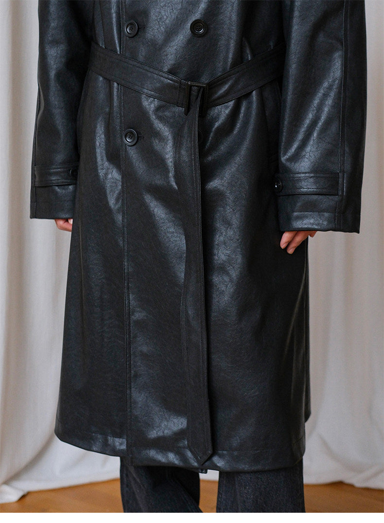 Double-breasted trench coat