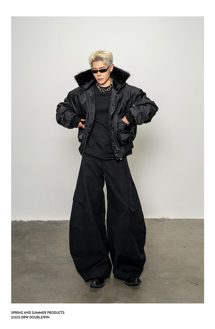 Large Fur Flight Jacket