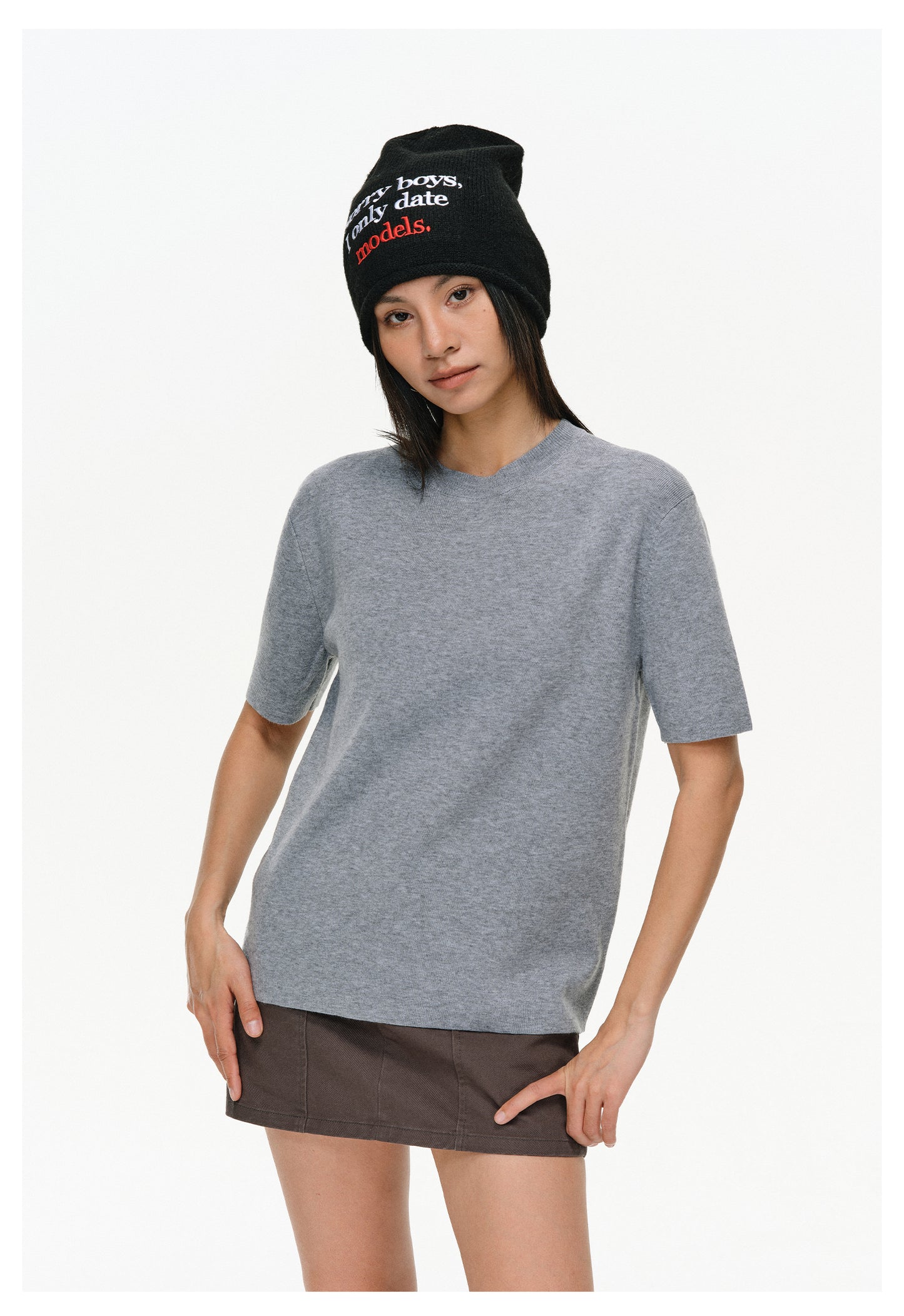 Basic Round Neck Knit Shirt