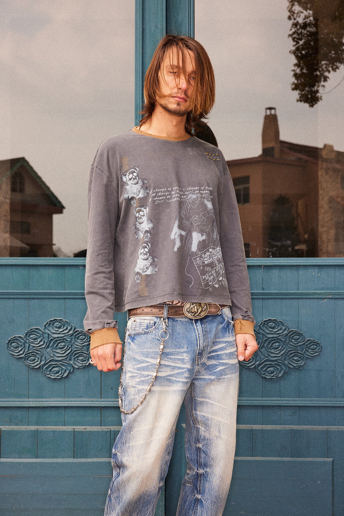 Distressed Print T-Shirt