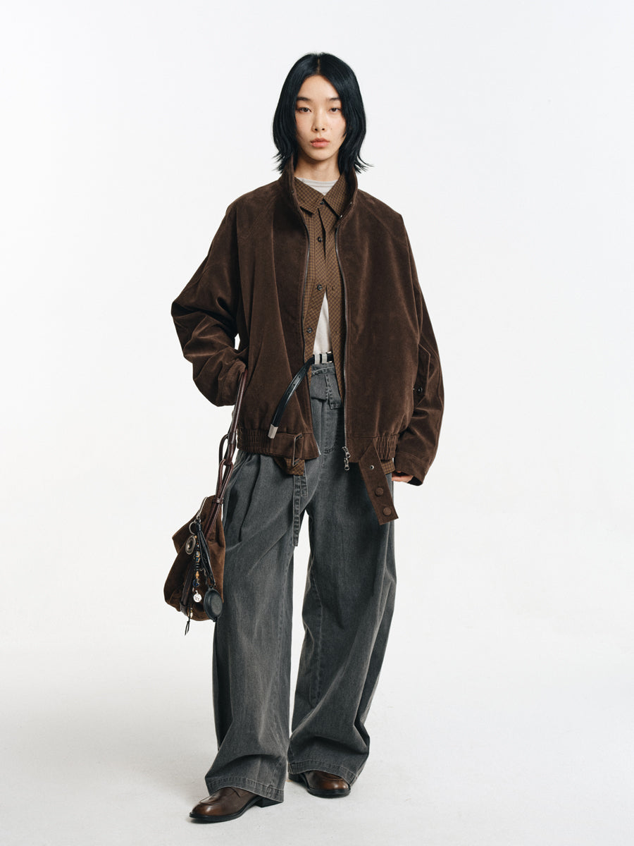 Suede Harrington Jacket