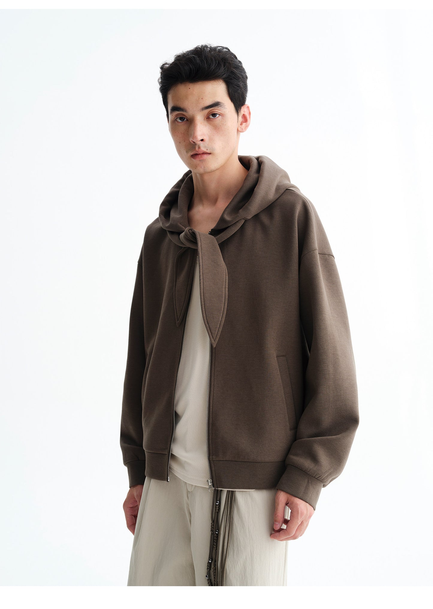 Oversized Bowtie Hooded Sweatshirt