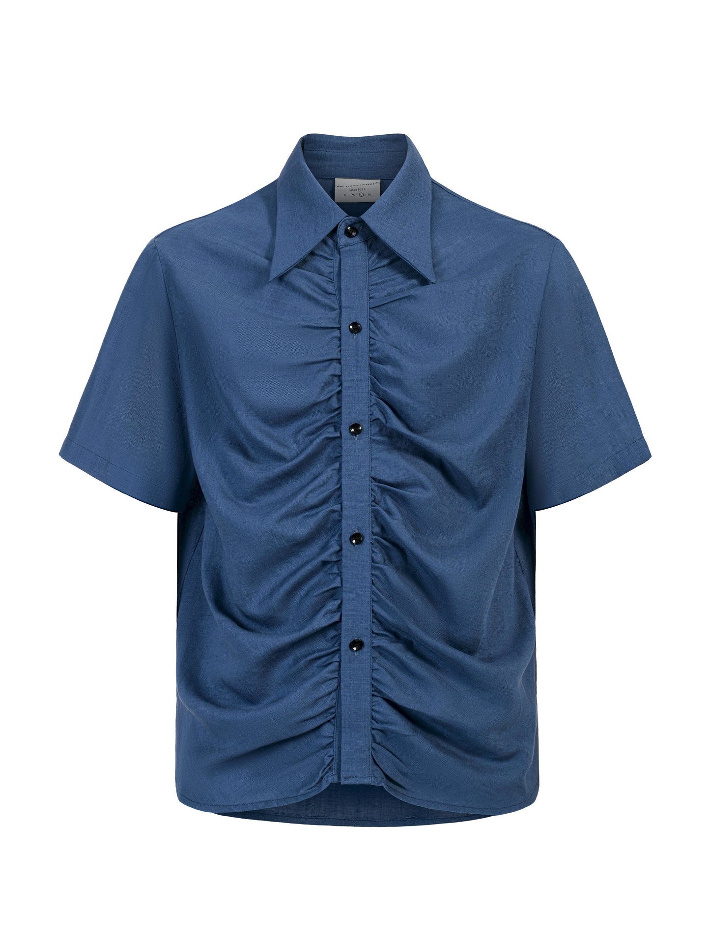 Pleated shirt made of Tencel linen　